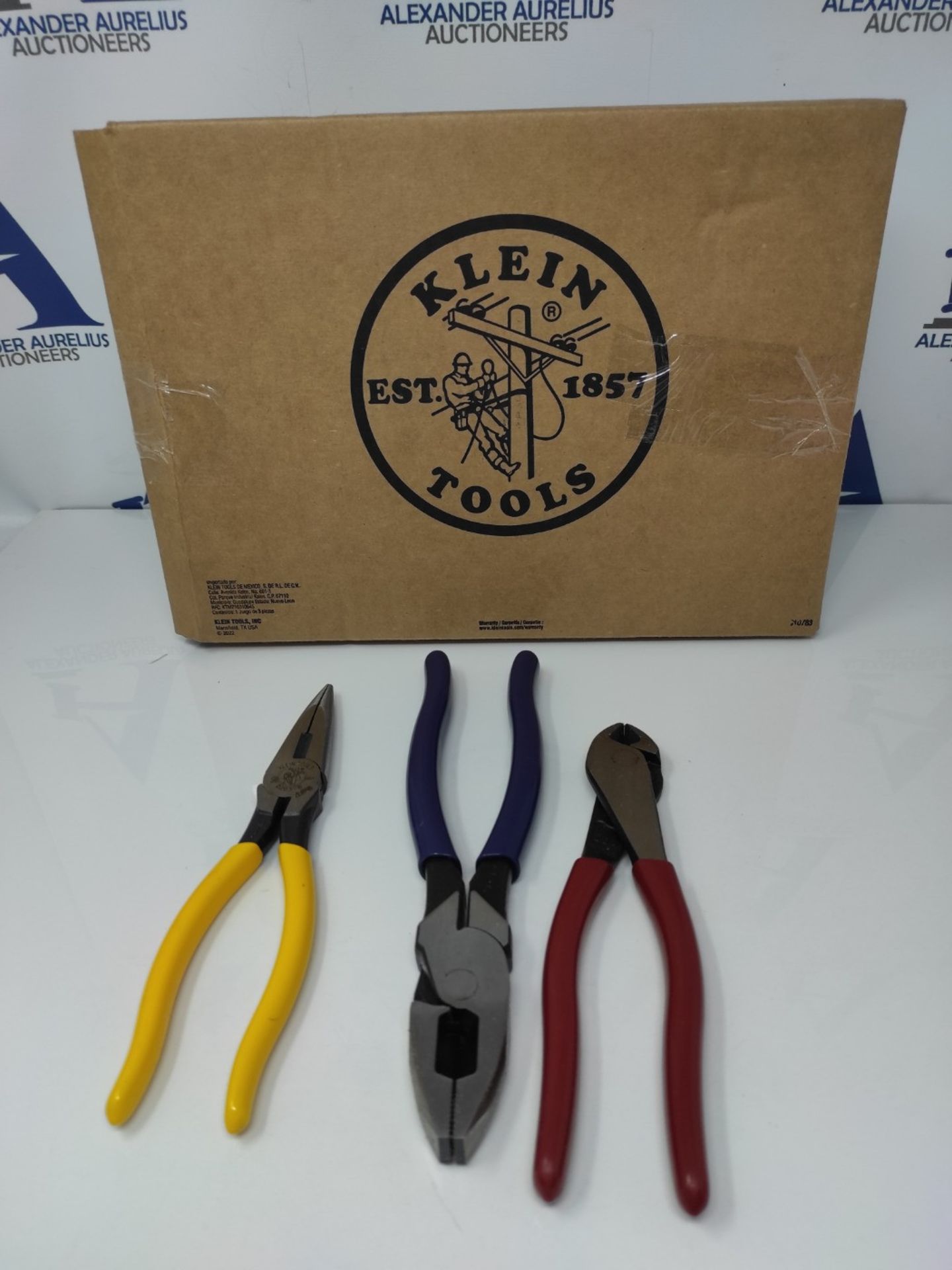 RRP £65.00 Klein Tools 80020 Tool Set with Lineman's Pliers, Diagonal Cutters, and Long Nose Plie - Image 2 of 2