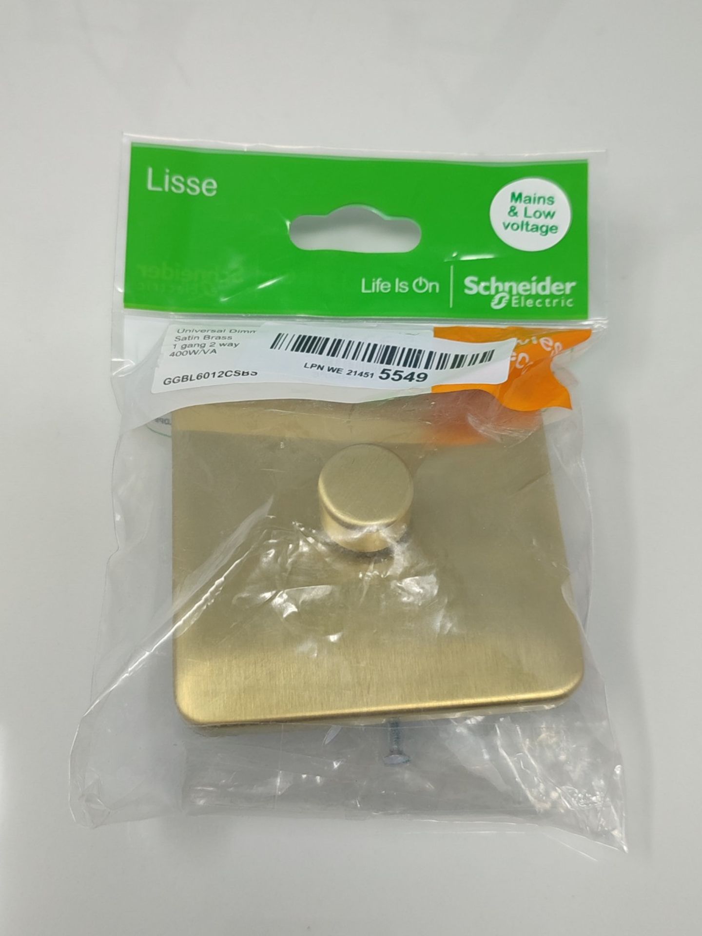 Schneider Electric Lisse Screwless Deco - Single Universal 2 Way Dimmer Light Switch, - Image 3 of 3