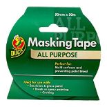 Duck Tape All Purpose Masking Tape 50mm x 50m, indoor painting and decorating for mult