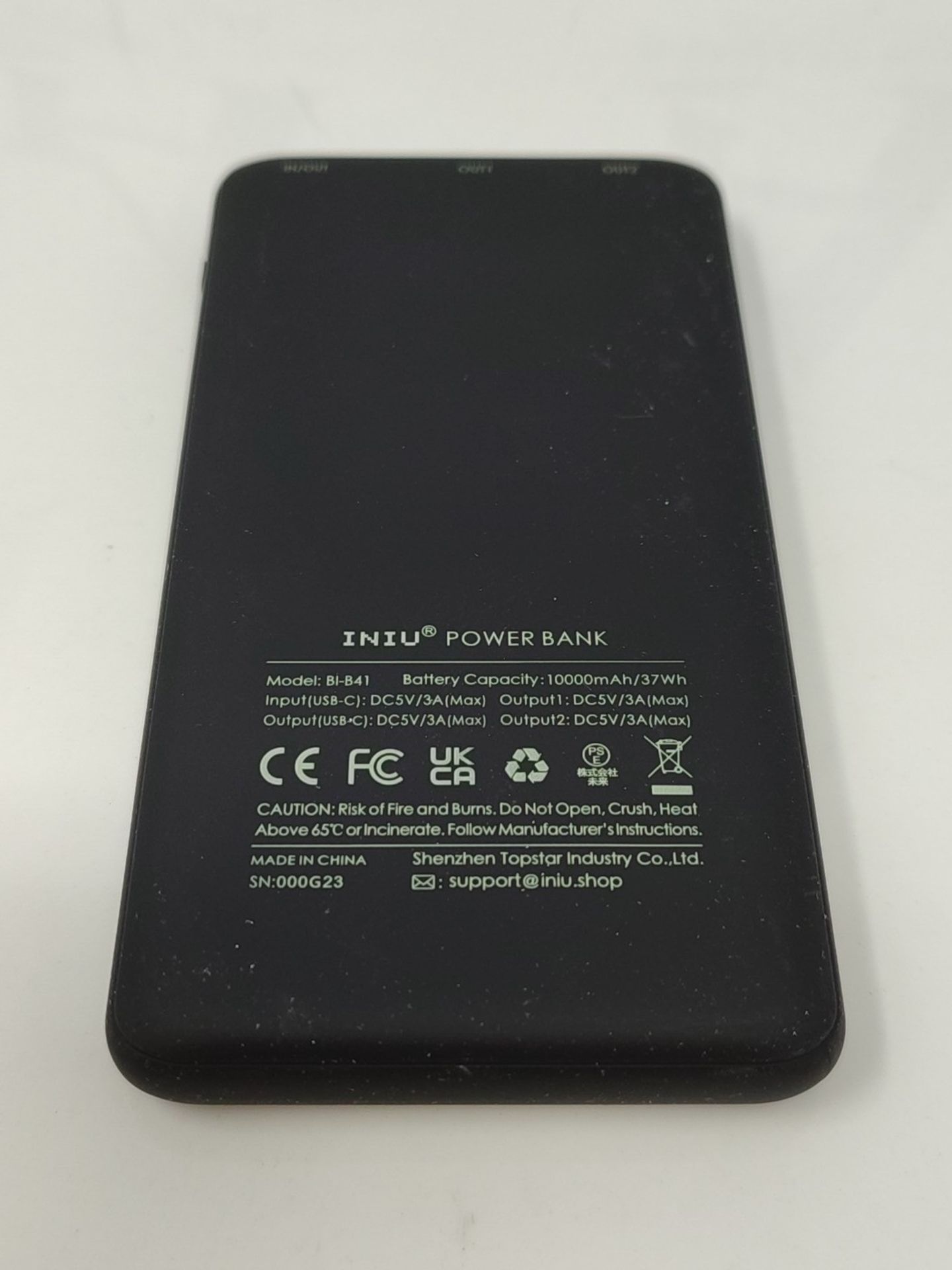 INIU Power Bank, Portable Charger 10000mAh Slimmest & Lightest High-Speed USB C Input - Image 3 of 3