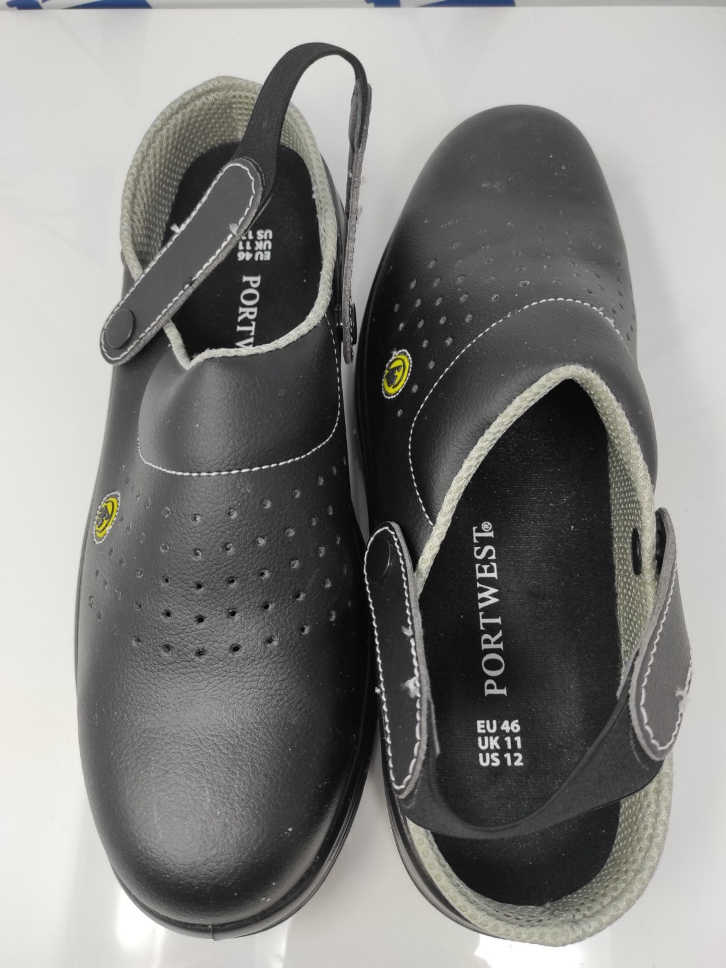 Portwest Portwest Compositelite ESD Perforated Safety Clog SB AE Size: 46 Colour: Blac - Image 2 of 2