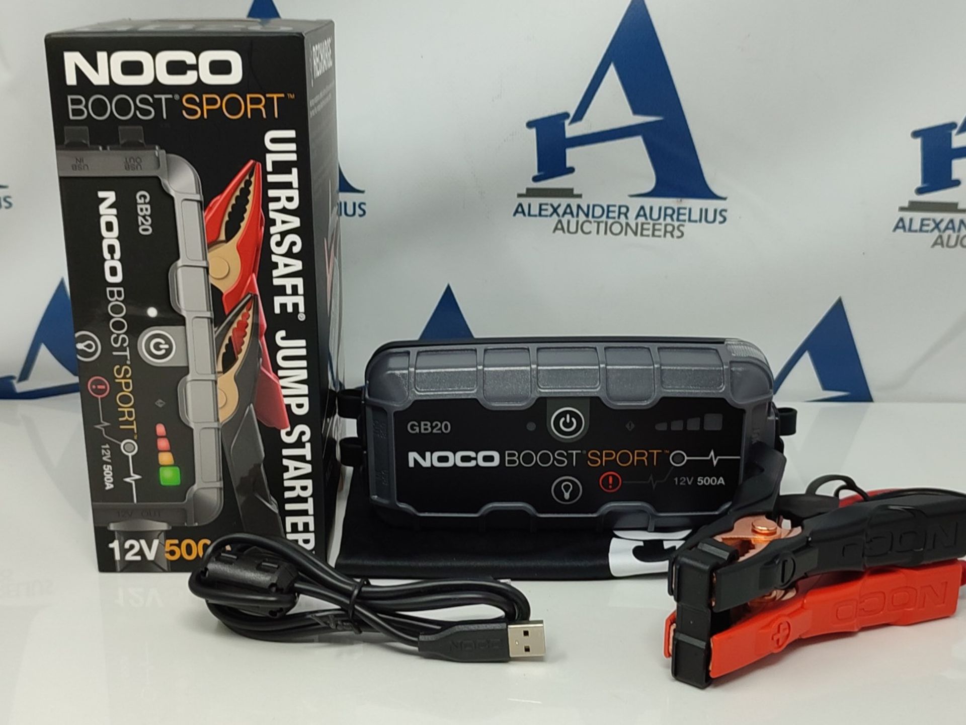 RRP £89.00 NOCO Boost Sport GB20 500A UltraSafe Car Jump Starter, Jump Starter Power Pack, 12V Ba - Image 3 of 3