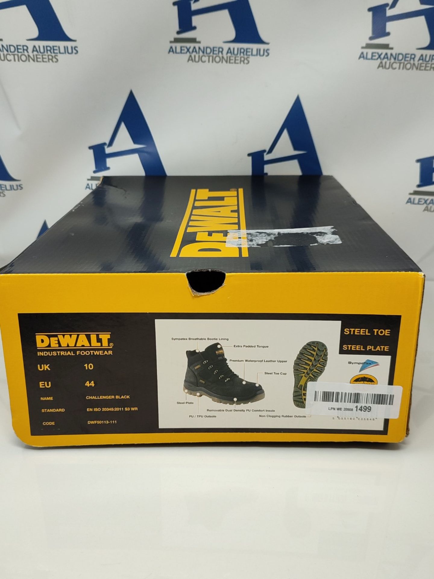 RRP £86.00 DeWalt Challenger Sympatex Waterproof Safety Boots Black Size 10 (EU44)