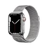RRP £621.00 [NO BRACELET] Apple Watch Series 7 (GPS + Cellular, 41mm) Smart watch - Silver Stainl