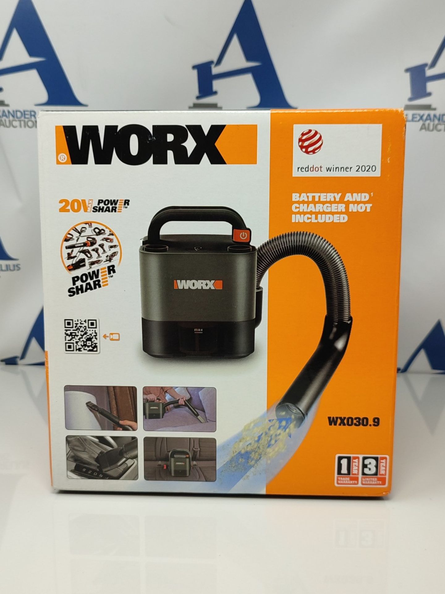 WORX WX030.9 18V (20V MAX) CUBEVAC Cordless Compact Vacuum Cleaner - (Tool only - batt - Image 2 of 3