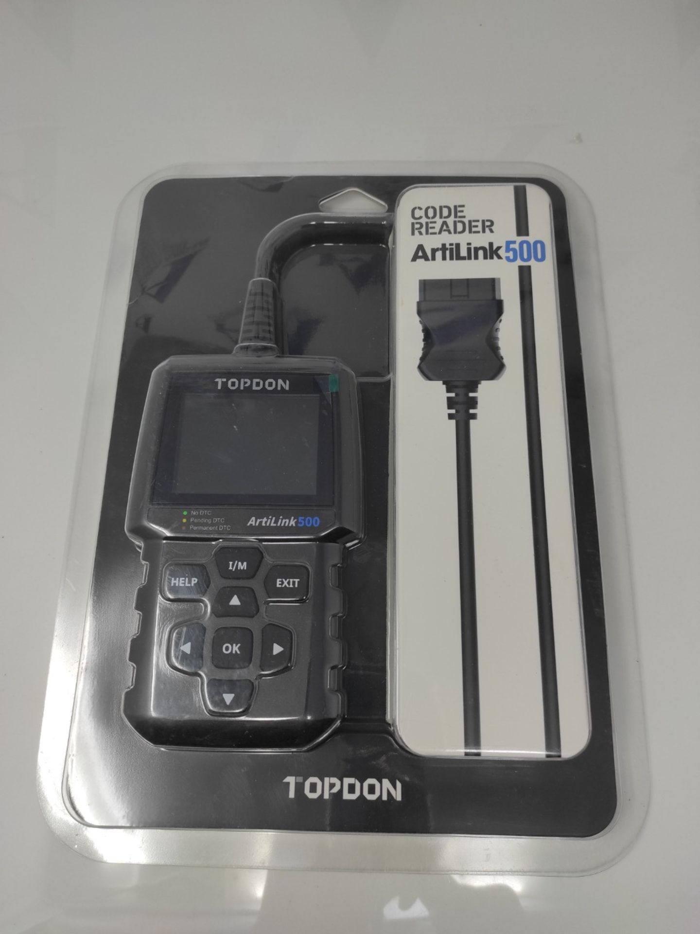 TOPDON AL500 OBD2 Code Reader with Full OBD2 Functions, Universal Car Diagnostic Tool - Image 2 of 2