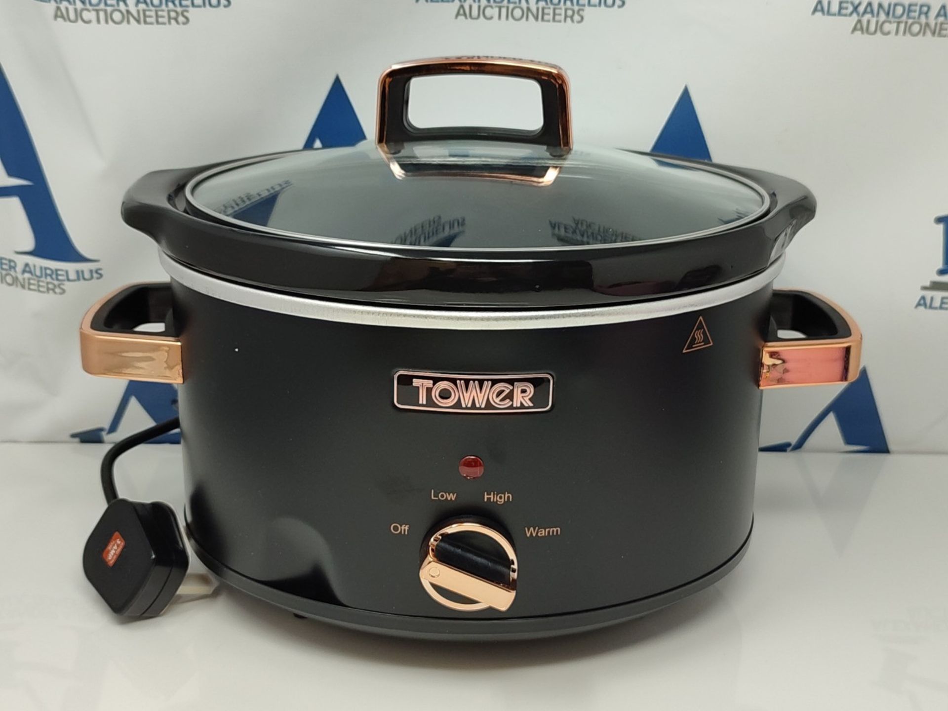 Tower T16042BLK Cavaletto 3.5 Litre Slow Cooker with 3 Heat Settings, Removable Pot an - Image 3 of 3