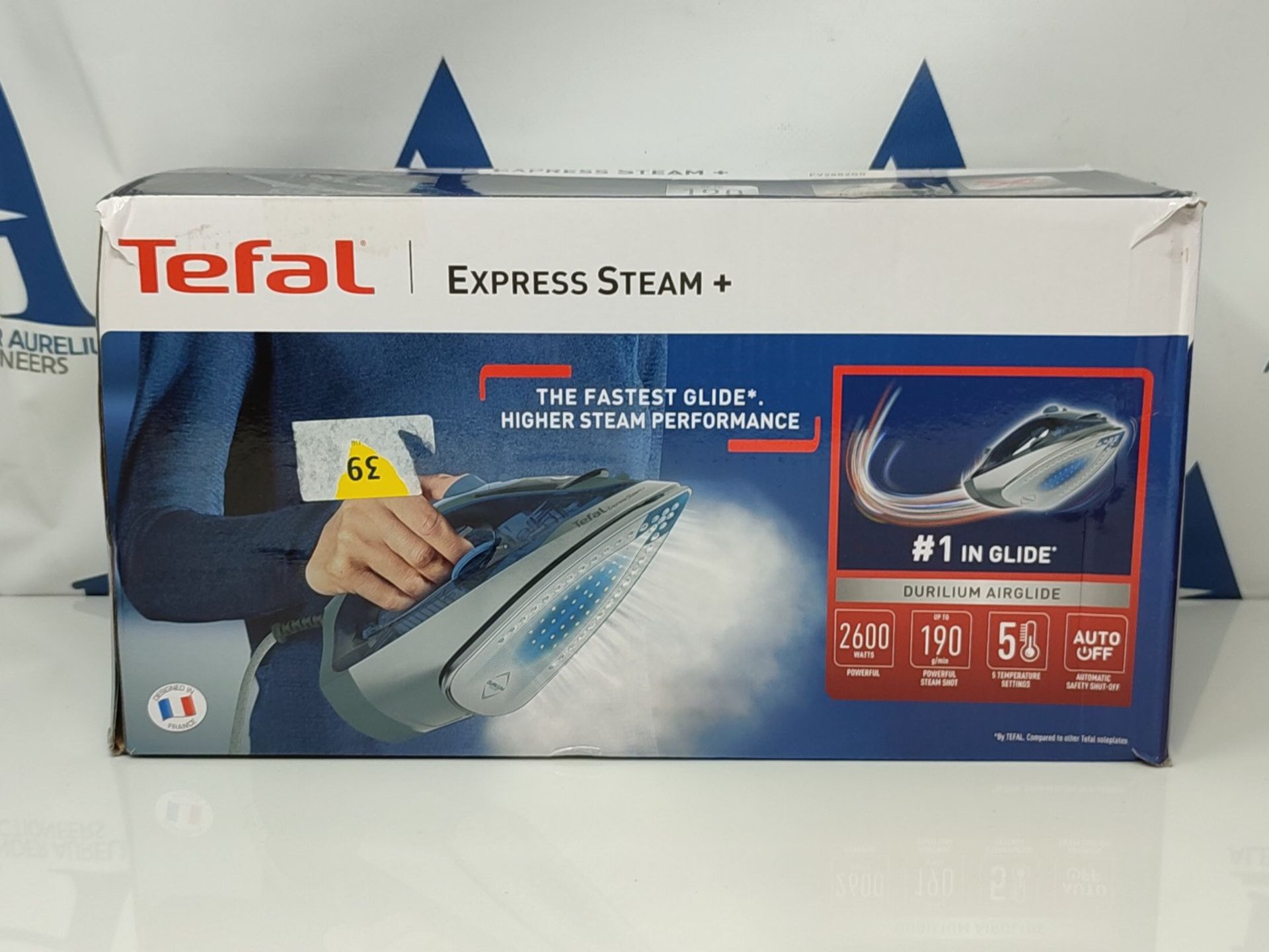 Tefal Steam Iron, Express Steam, 2600 watts, Blue and Grey, FV2882, 0.27L - Image 2 of 3