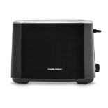 Morphy Richards Equip Black 2 Slice Toaster - Defrost And Reheat Settings - 2 Slot - S