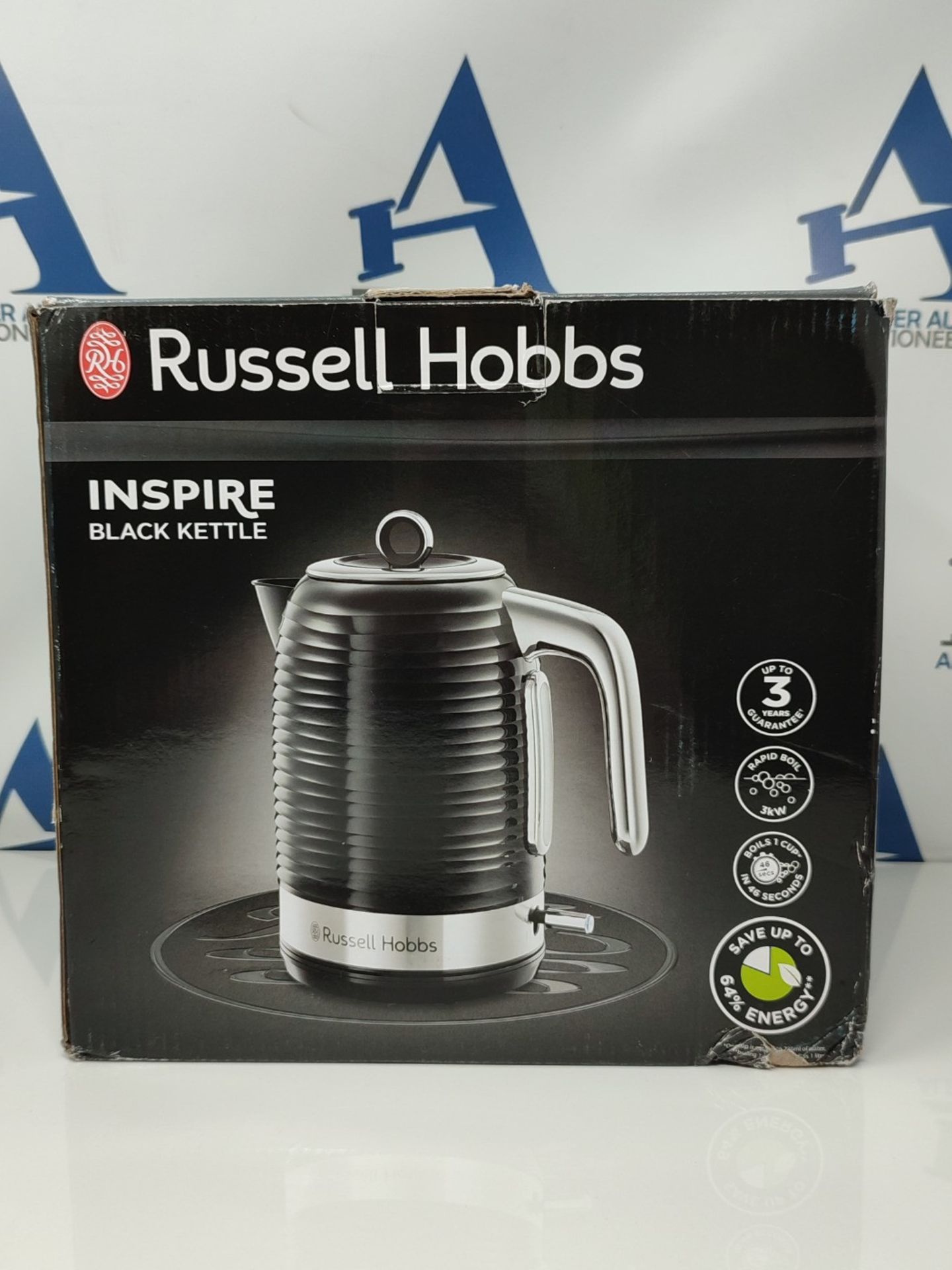 Russell Hobbs 24361 Inspire Electric Fast Boil Kettle, 3000 W, 1.7 Litre, Black with C - Image 2 of 3
