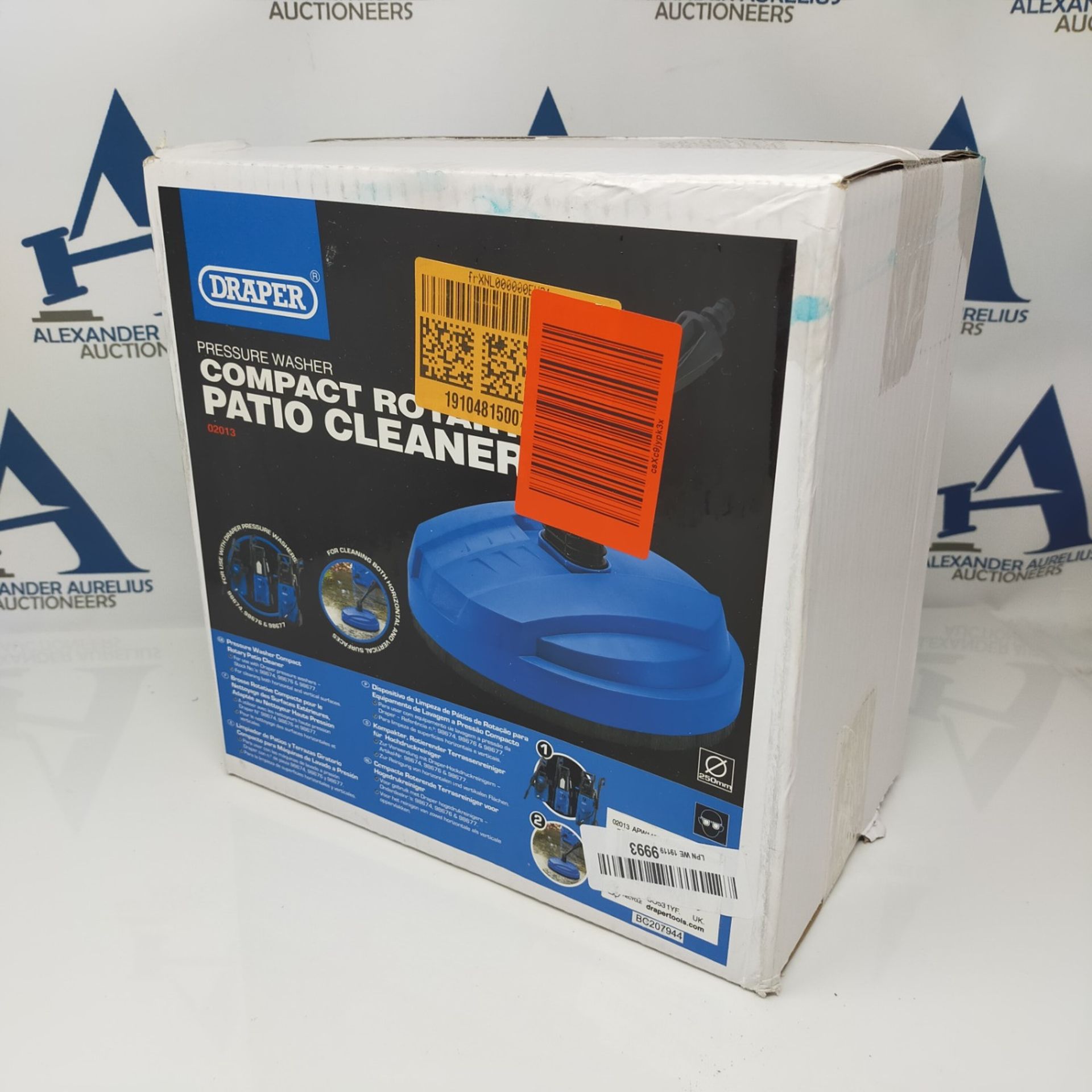 Draper 02013 Pressure Washer Compact Rotary Patio Cleaner, Blue - Image 2 of 3