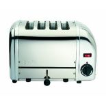 RRP £60.00 Dualit Toaster 40365 Vario Bread 4S silber