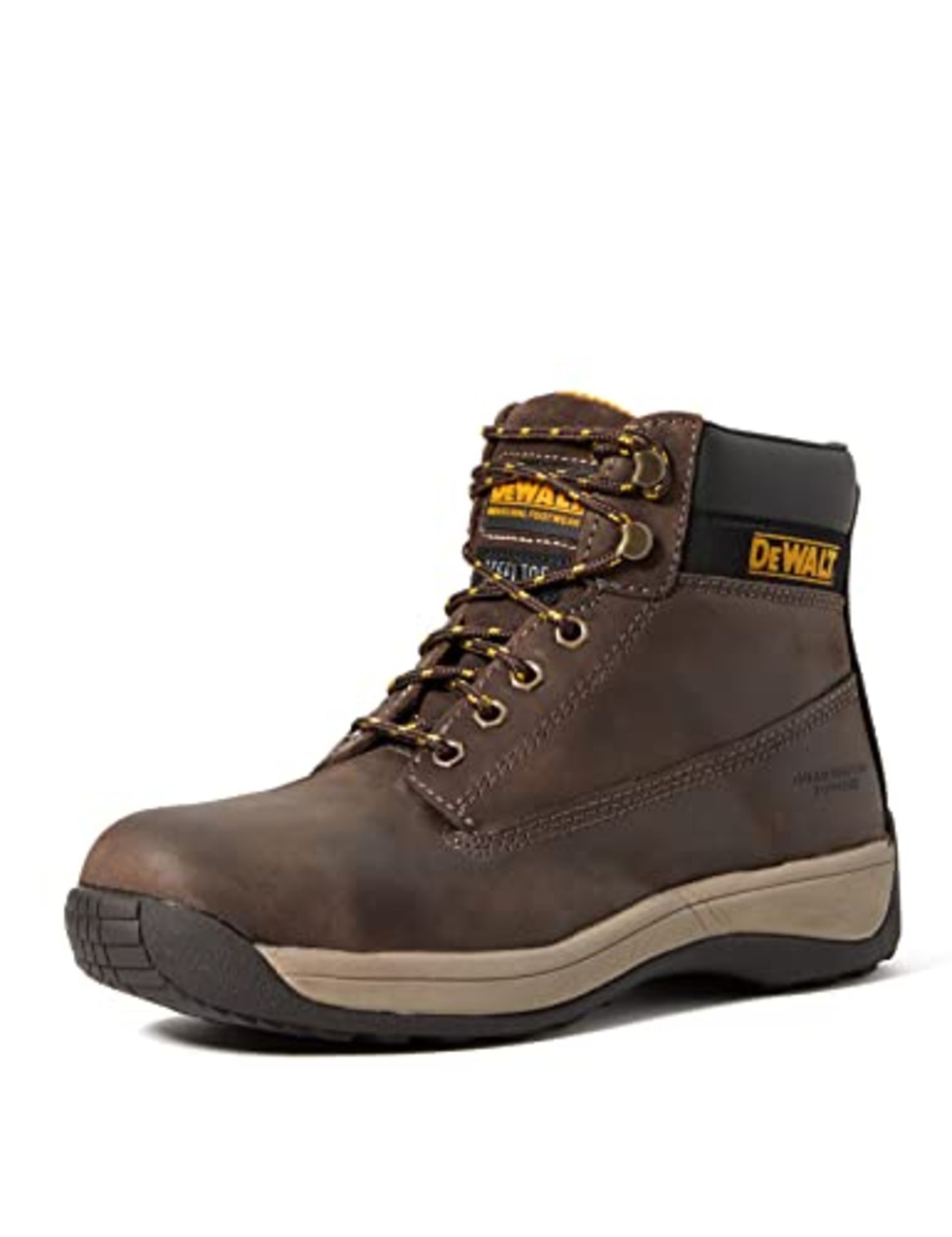 RRP £61.00 DEWALT Men's Apprentice Hiker Nubuck Boots Brown UK 10 EUR 45, Brown, UK