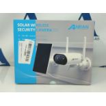 RRP £53.00 ANRAN 2K Solar Security Camera Outdoor, 180° Pan Rotation CCTV Wireless Battery Camer