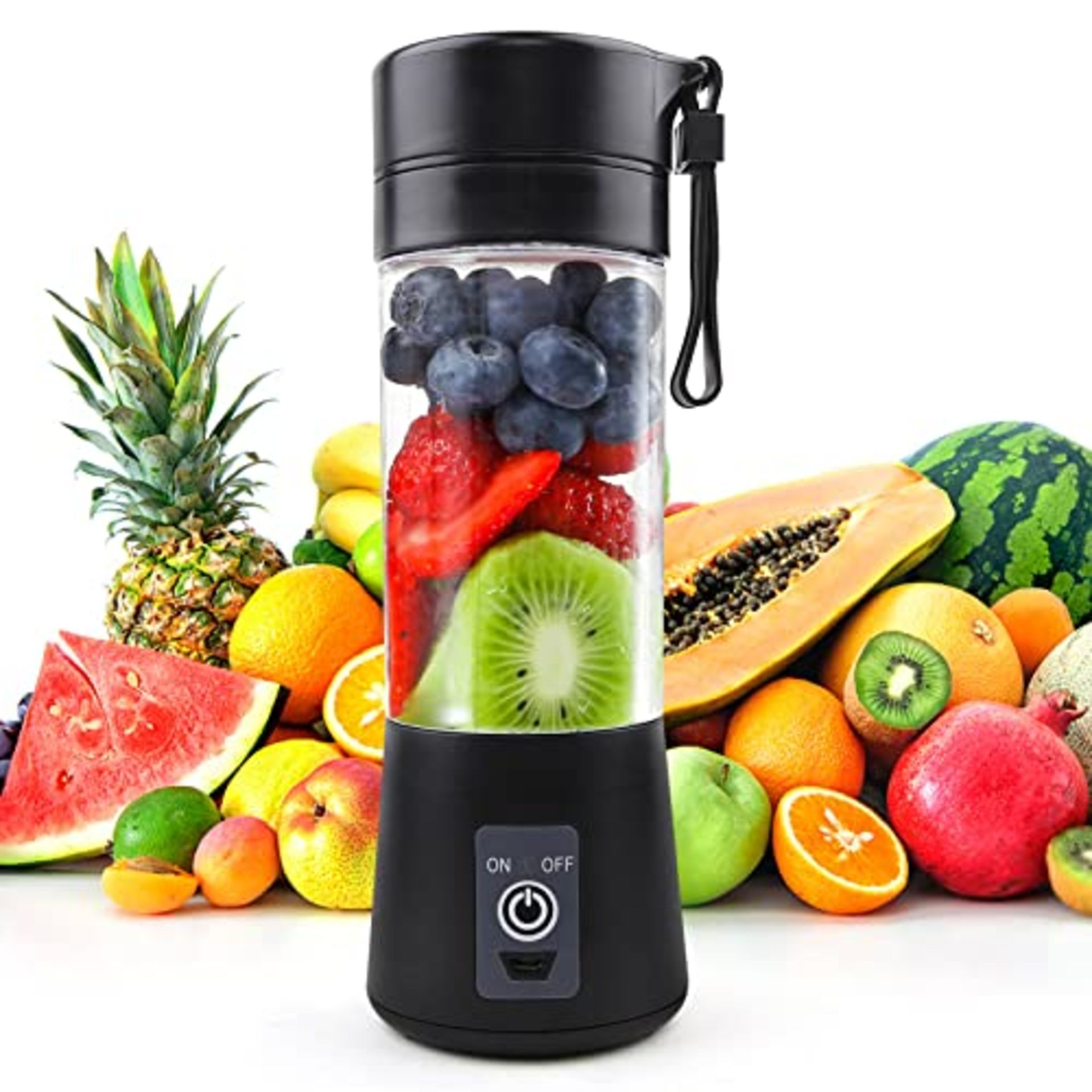 Portable Blender for Shakes and Smoothies: Personal Size Single Serve Travel Fruit Jui