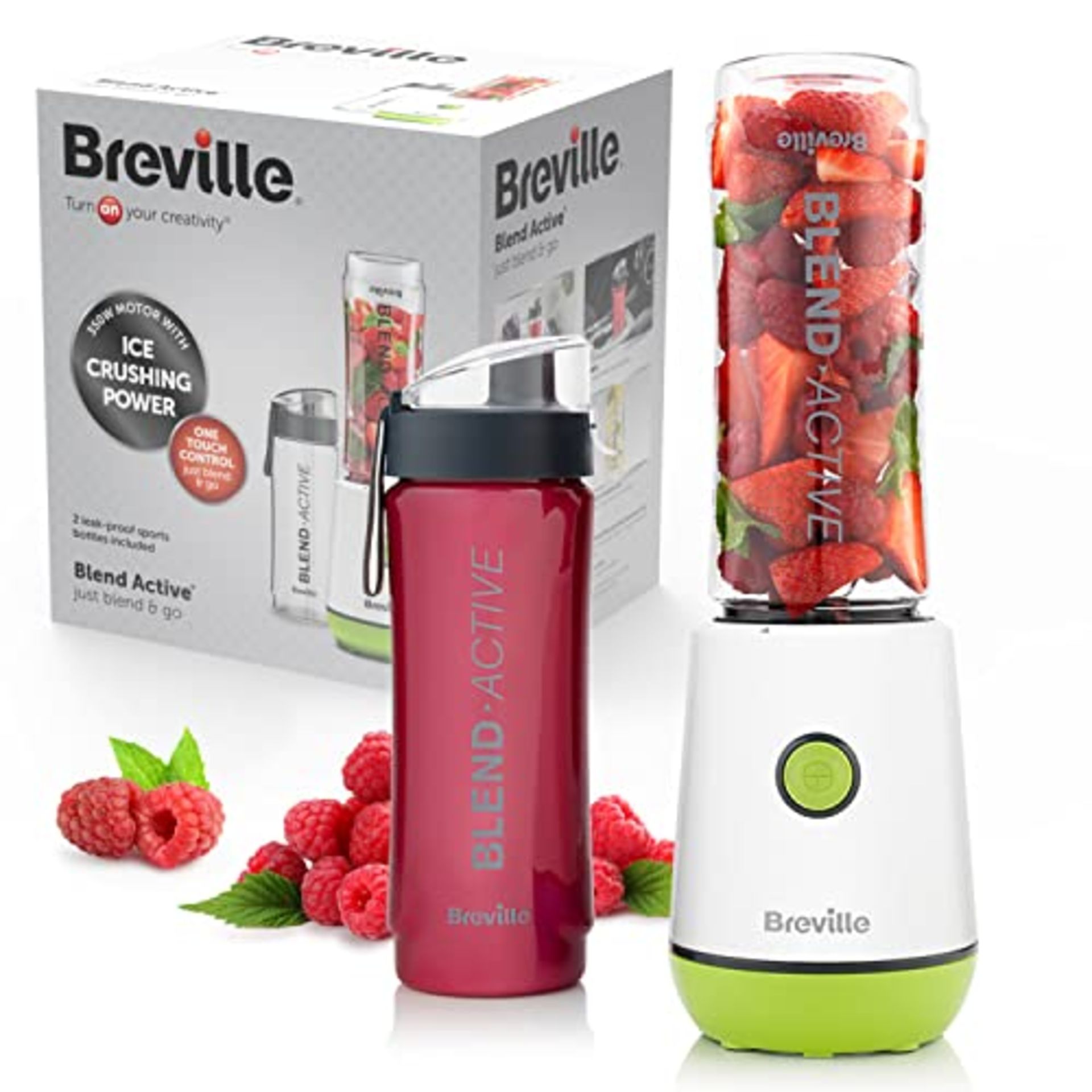 Breville Blend Active Personal Blender & Smoothie Maker | 350W | 2 Portable Blend Acti