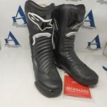 RRP £205.00 Alpinestars Motorcycle Boots Smx-6 V2, Black/White, Size 40