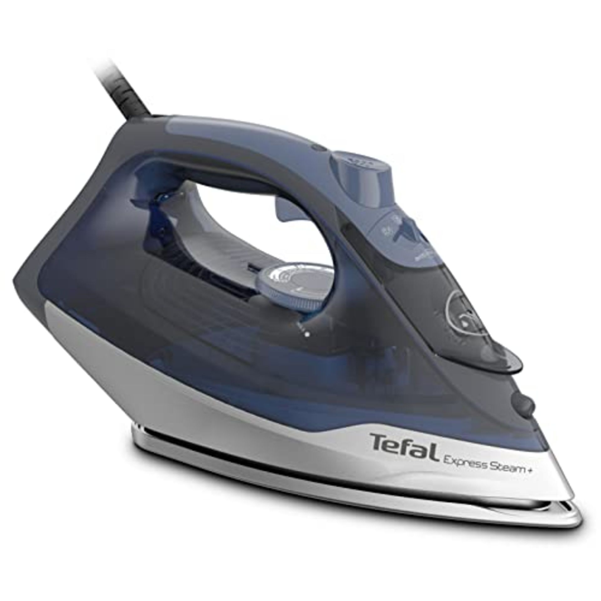 Tefal Steam Iron, Express Steam, 2600 watts, Blue and Grey, FV2882, 0.27L