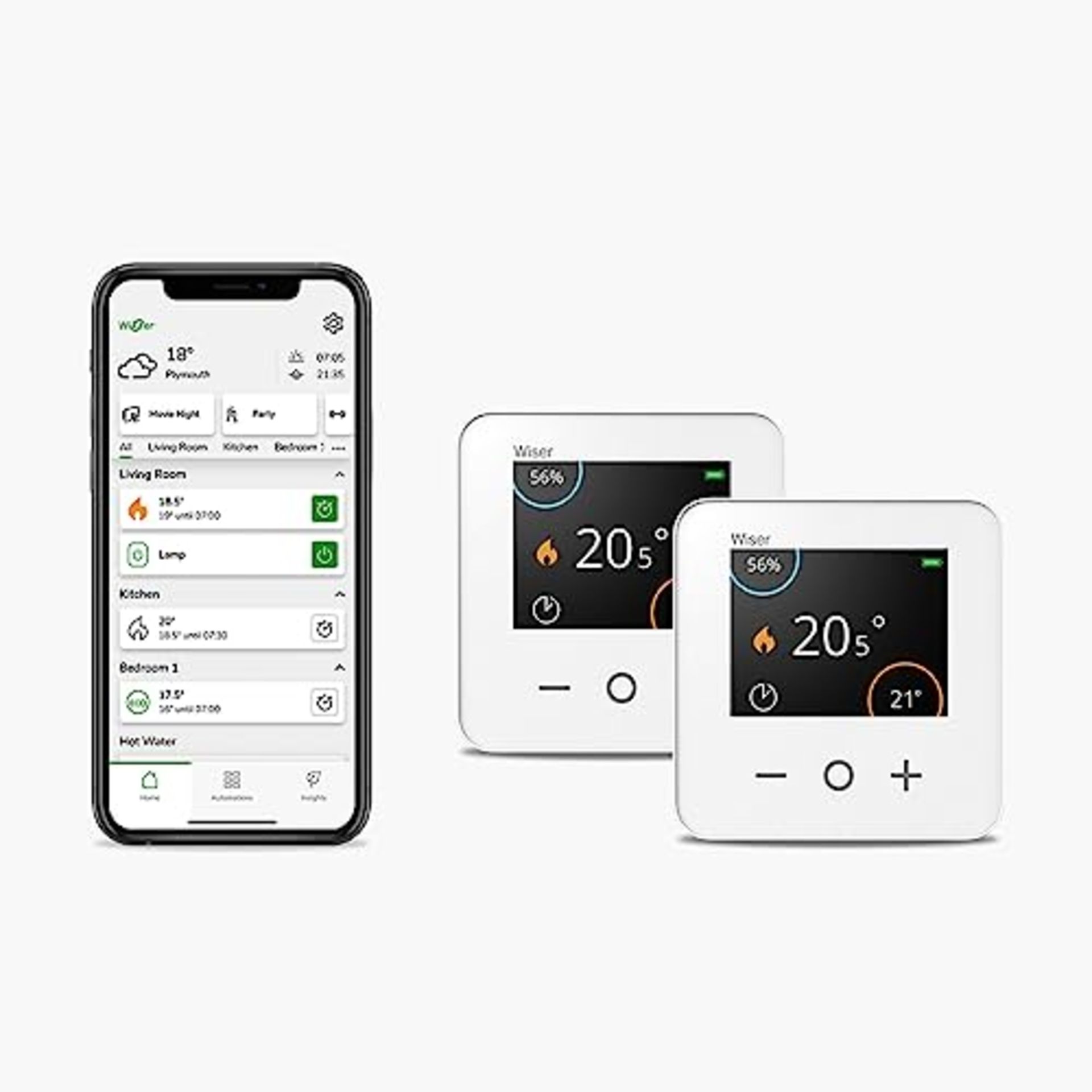 RRP £148.00 Drayton Wiser Smart Thermostat Dual Zone Heating and Hot Water Control - Works with Am