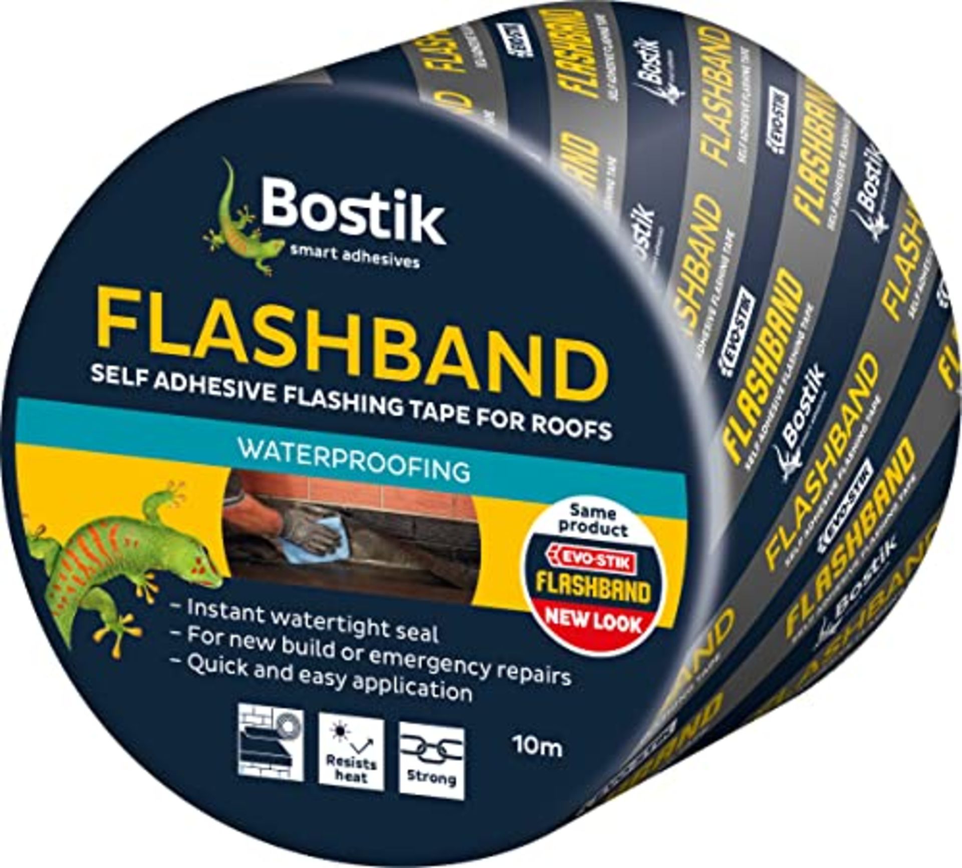 Bostik Flashband Self Adhesive Flashing Tape for Roofs, Provides an Instant Watertight