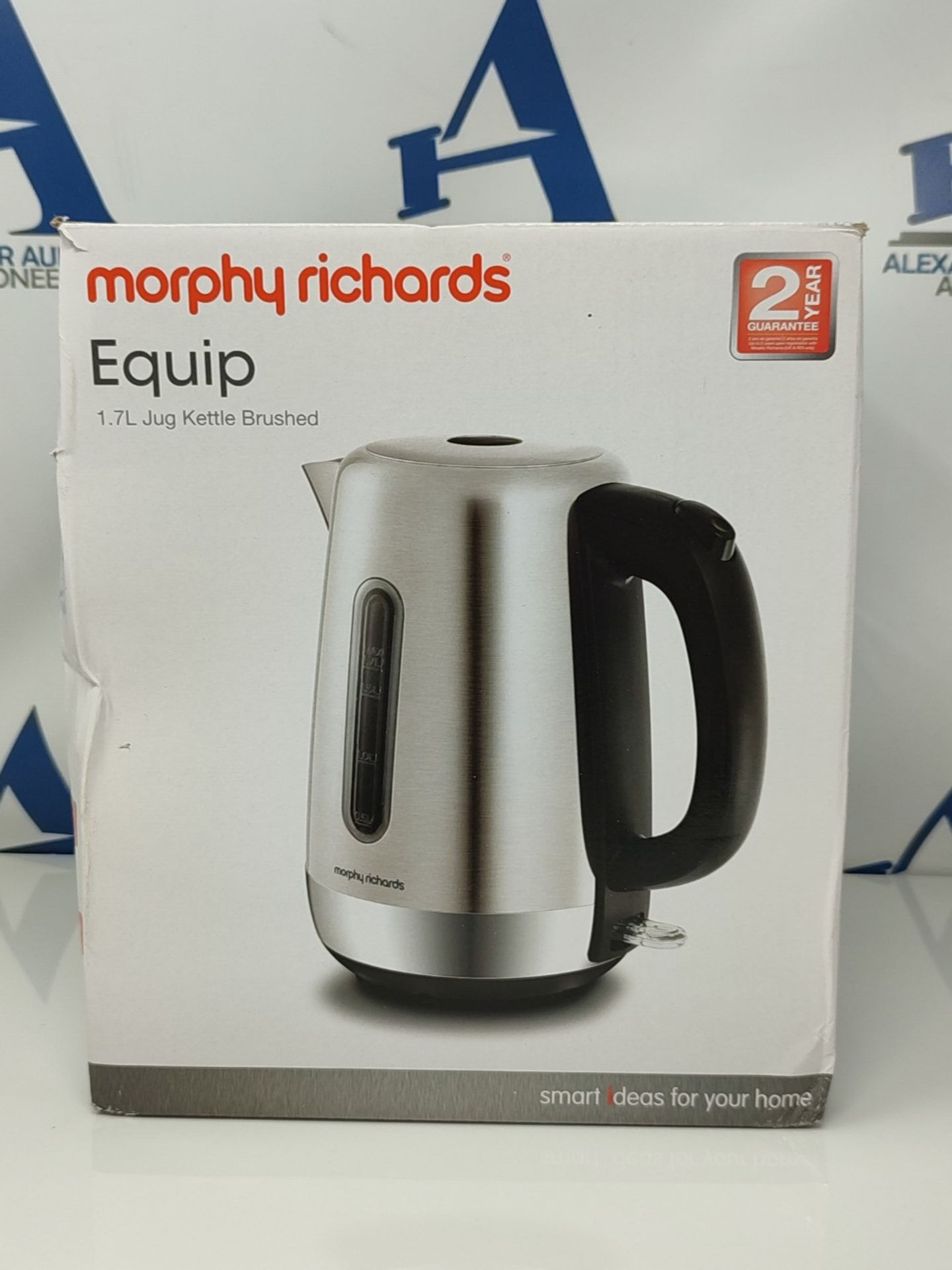 Morphy Richards 102786 Brushed Equip Stainless Steel Jug Kettle, 3000 W, 1.7 Litre, Br - Image 2 of 3