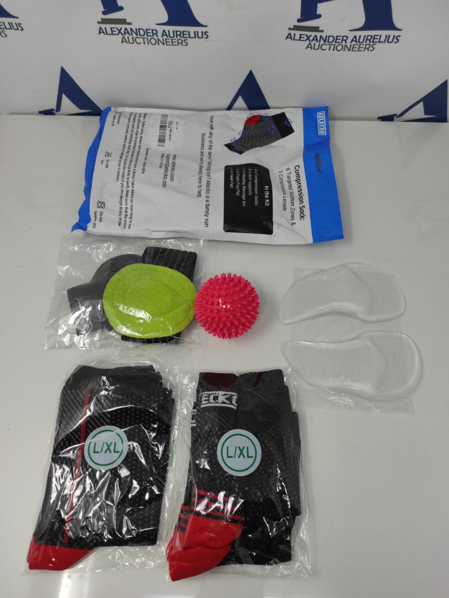 Atlecko 12-Piece Plantar Fasciitis Socks Kit, 2 PAIRS & Accessories - Compression Foot