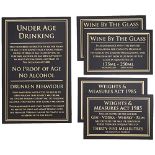 mileta signs drinkstuff Pub Laws Sign Set with Weights & Measures Act Signs | UK Licen
