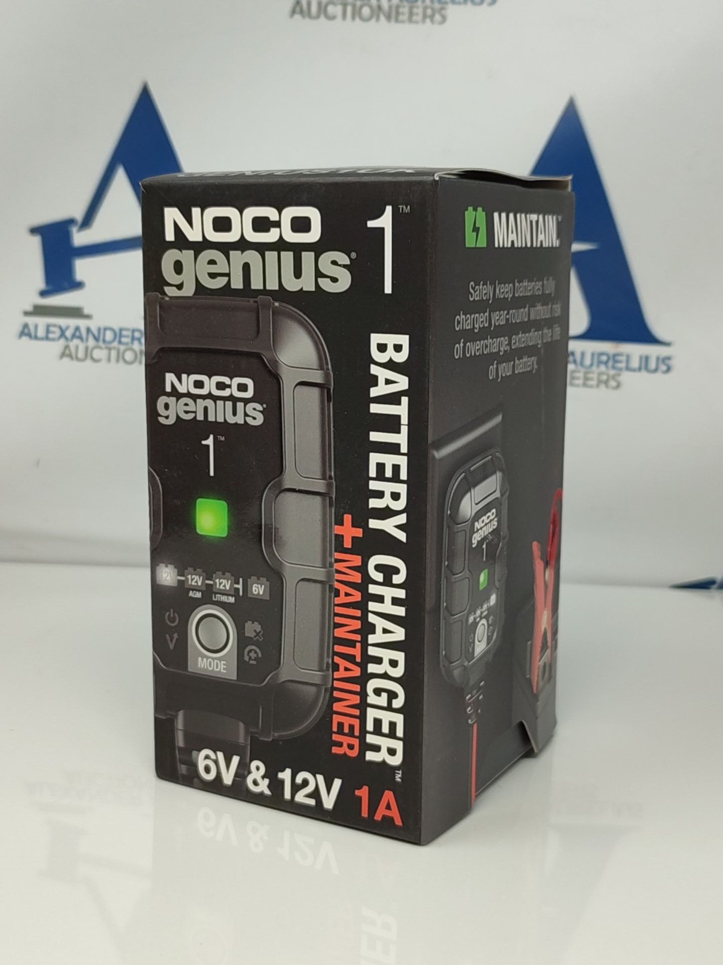 NOCO GENIUS1UK, 1A Car Battery Charger, 6V and 12V Portable Smart Charger, Battery Mai - Image 2 of 3