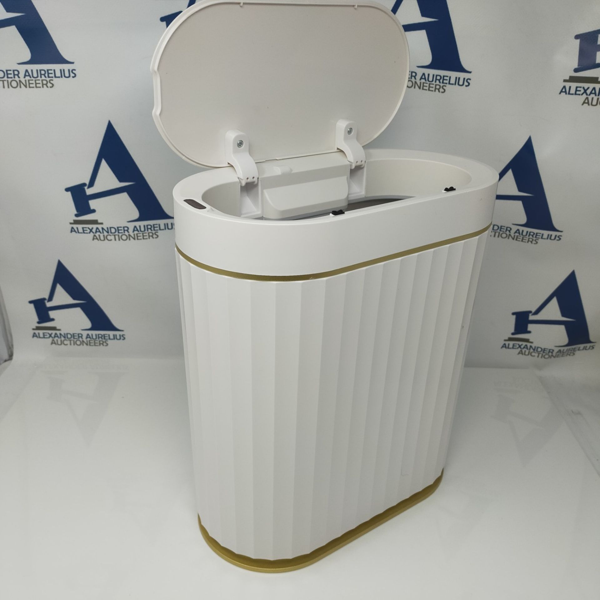 Bathroom Trash Can with Lid - ELPHECO Waterproof Automatic Trash Can, 2 Gallon Slimlin - Image 2 of 2