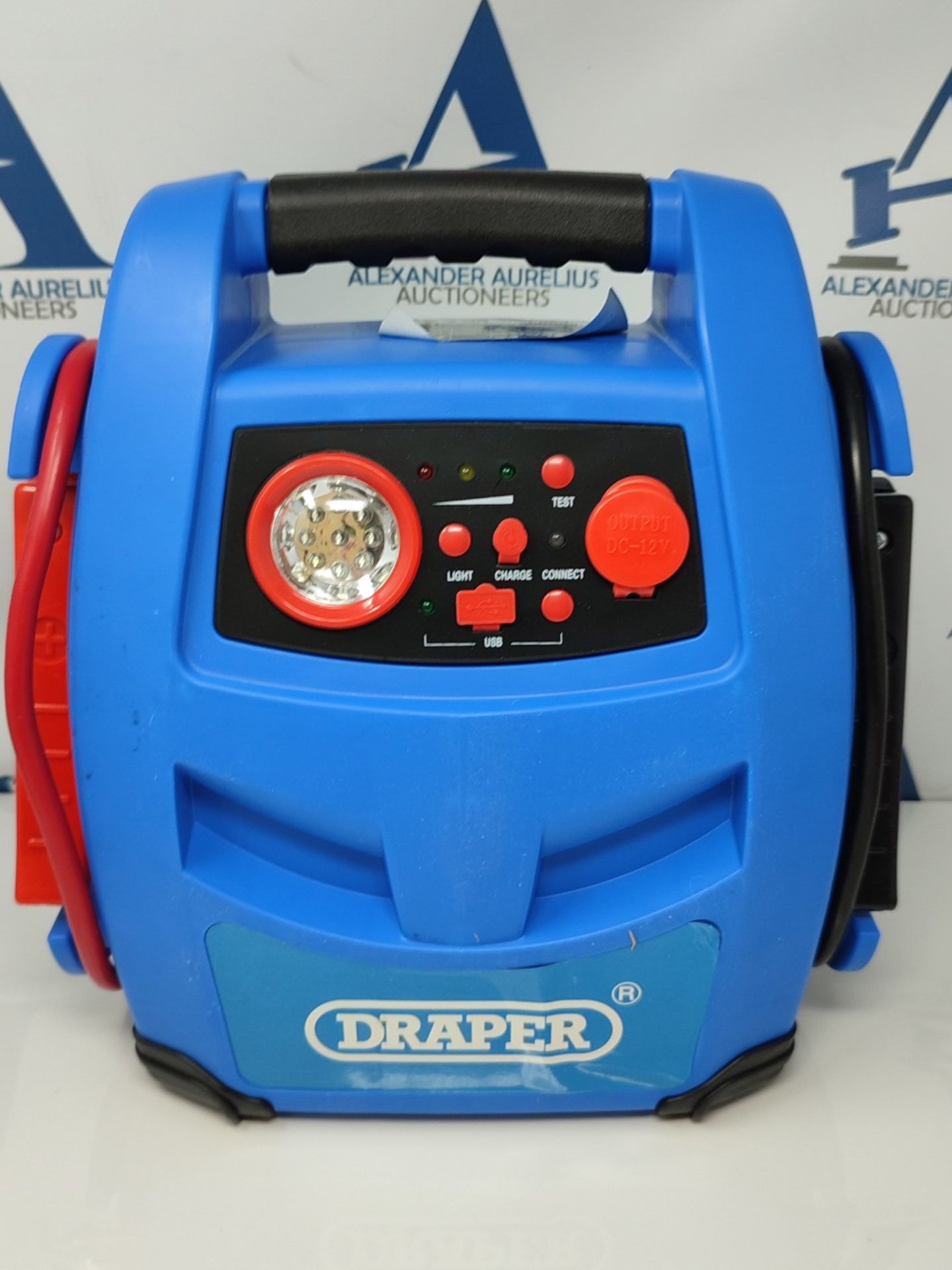 RRP £81.00 Draper 70553 12V Power Pack Jump Starter, Vehicle Rescue, Built in 12v Compressor, 800 - Image 3 of 3