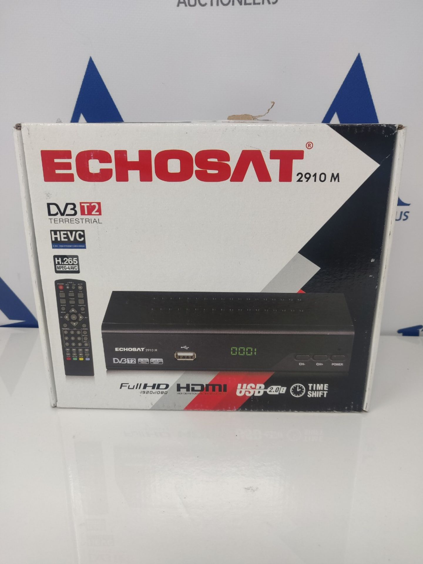 Echosat 2910 DVBT2 receiver full HD 1080P 4K for TV (HEVC/H.265 HDMI SCART, USB 2.0, D - Image 2 of 3