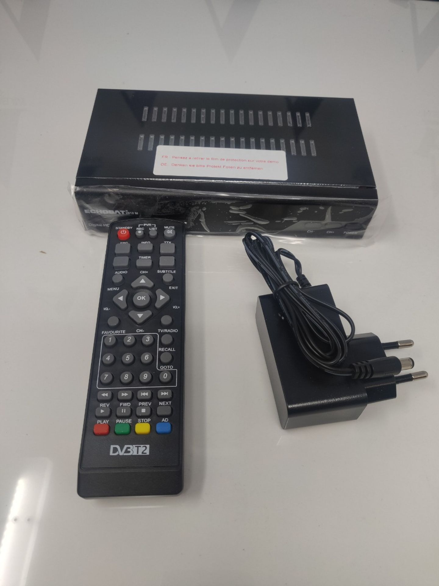 Echosat 2910 DVBT2 receiver full HD 1080P 4K for TV (HEVC/H.265 HDMI SCART, USB 2.0, D - Image 3 of 3