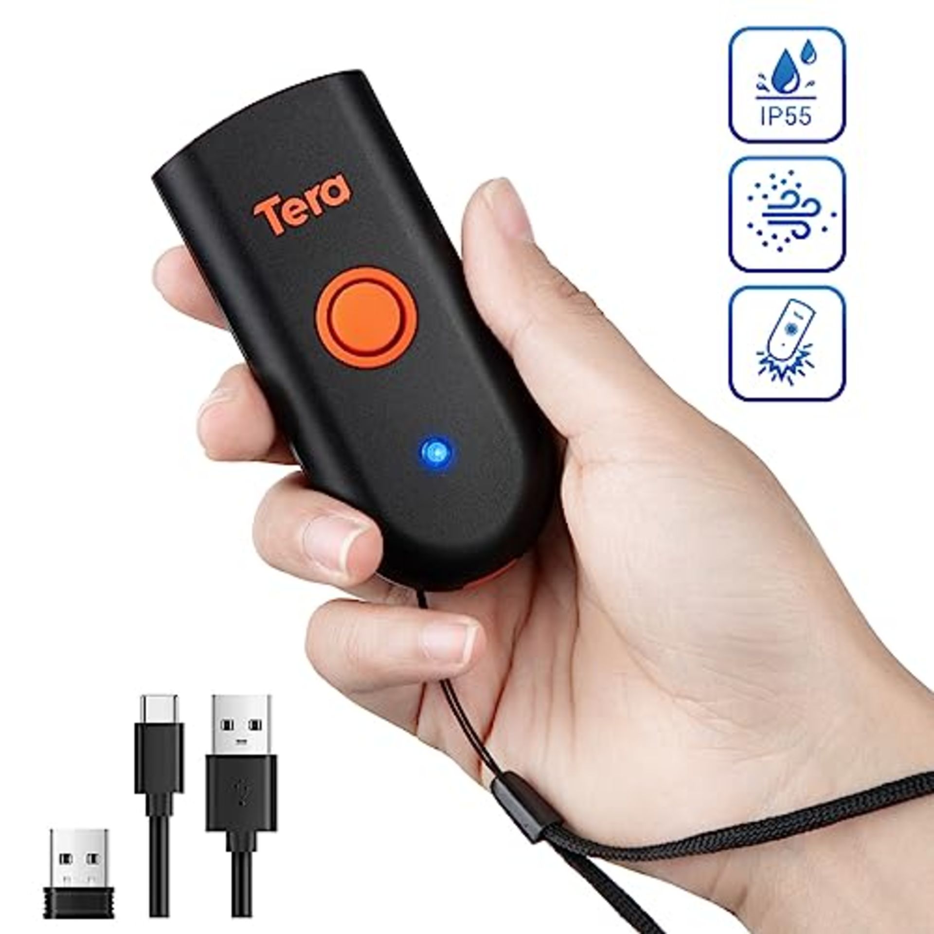 Tera Mini 1D 2D QR Bluetooth Barcode Scanner Wireless Portable 1D USB Wired Bar Code R