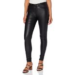 ONLY Women's Onlanne K Mid Waist Coated Jeans Noos Skinny Skinny Jeans, Black (Black B