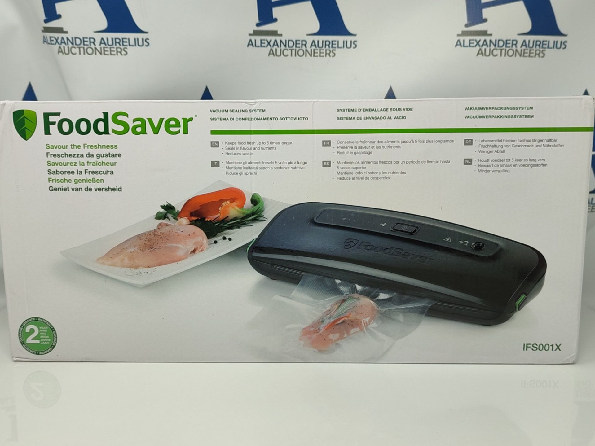 RRP £72.00 FoodSaver FFS001 Vacuum Sealer - Black - Bild 2 aus 3