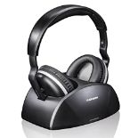 RRP £73.00 [INCOMPLETE] Thomson wireless headphones with charging station (WHP3321BK over-ear hea
