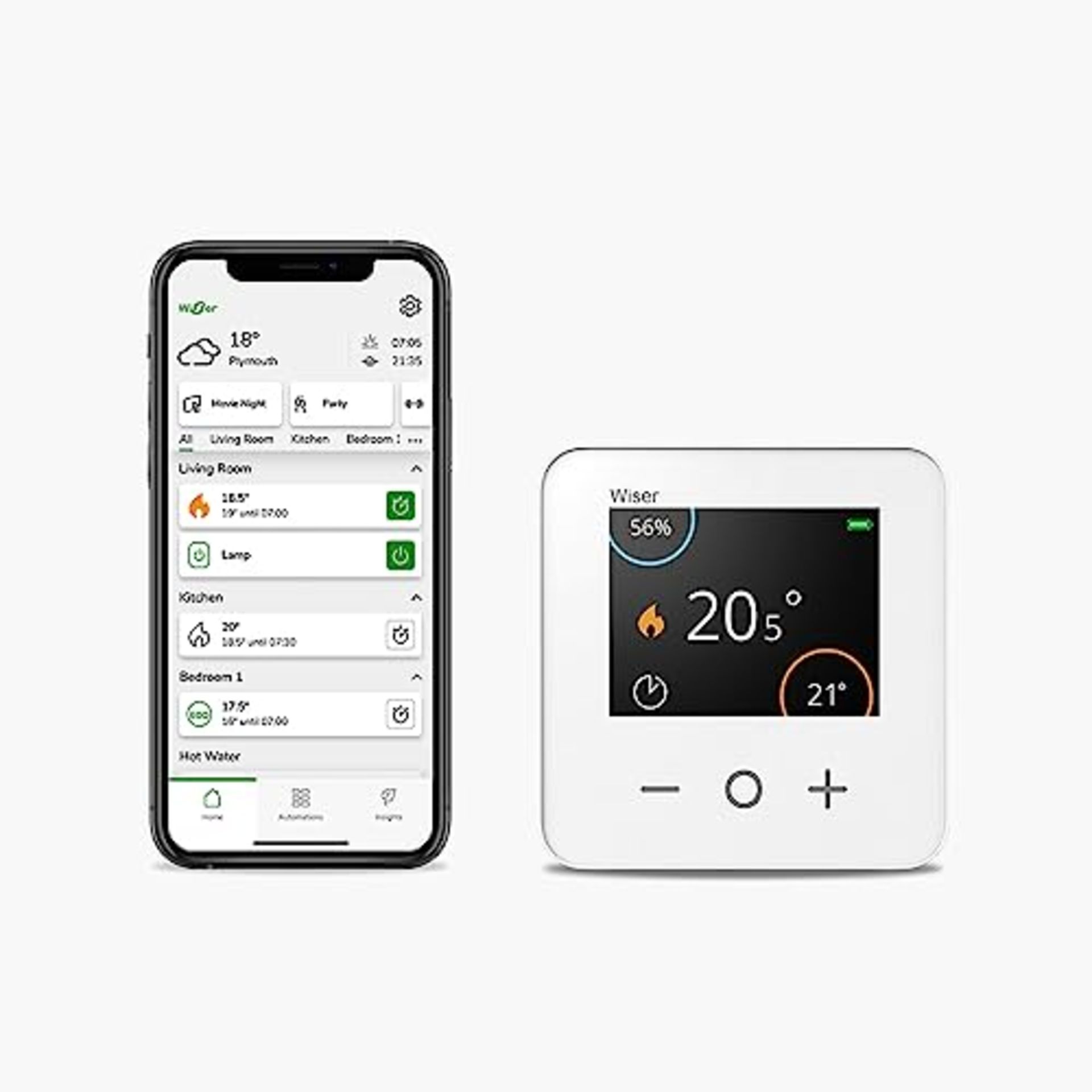 RRP £139.00 Drayton Wiser Smart Thermostat Heating Control Heating Only - Works with Amazon Alexa, - Image 2 of 2