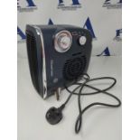 Russell Hobbs 1800W/1.8KW Electric Heater, Retro Horizontal/Vertical Fan Heater in Gre