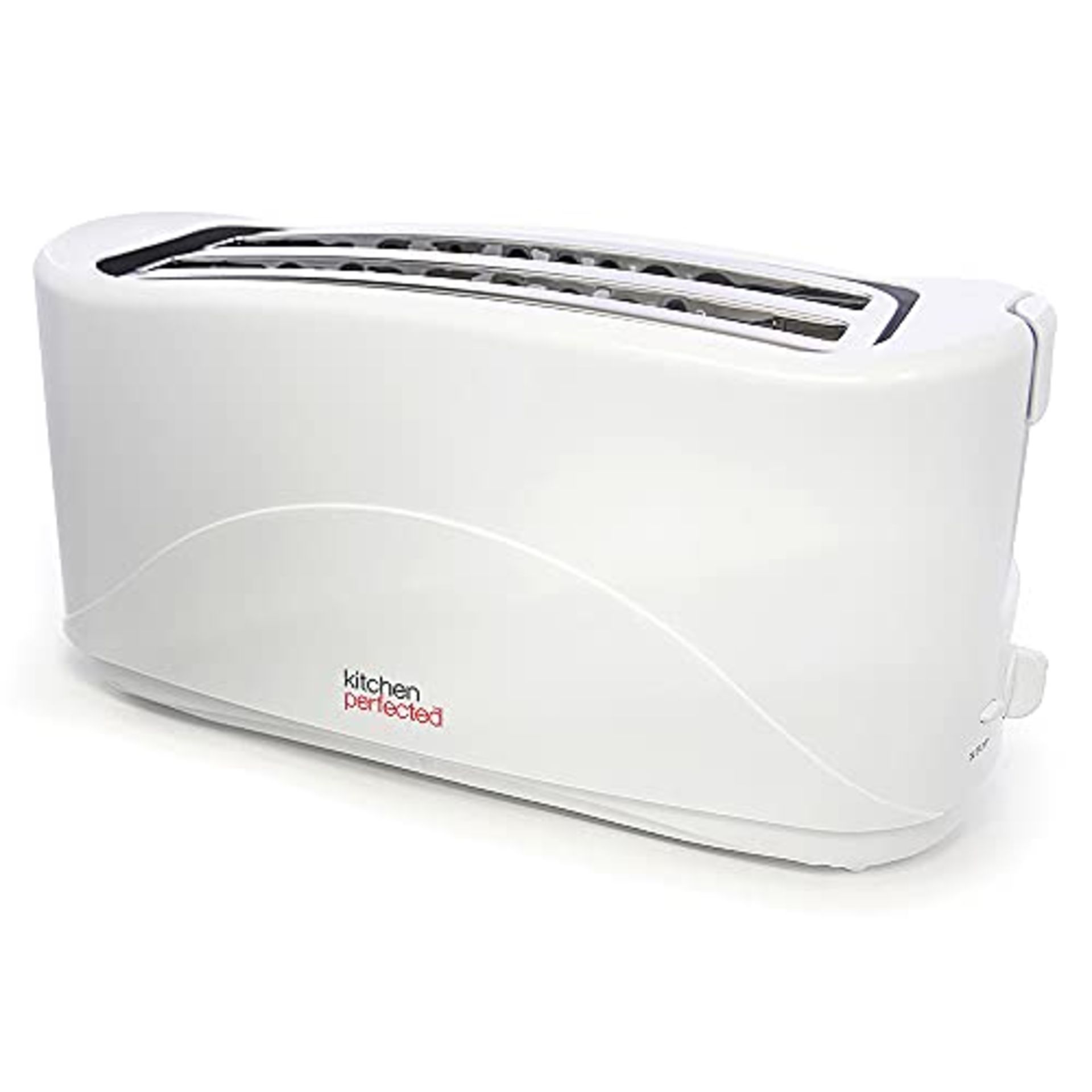 KitchenPerfected 4 Slice Long Slot Toaster - White - E2112WH - Image 3 of 3