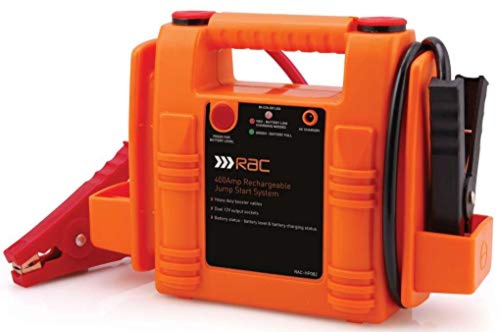 RAC 400 Amp Rechargeable Jump Start System HP082 - For Car Batteries up to 1500cc, Ora - Image 2 of 2