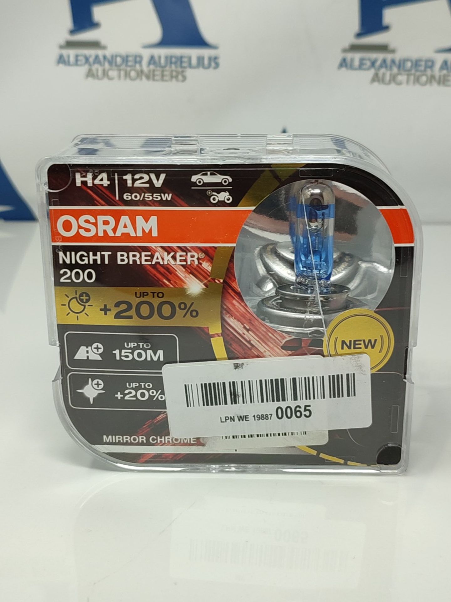 OSRAM NIGHT BREAKER 200, H4, +200% more brightness, halogen headlight lamp, 64193NB200 - Image 3 of 3