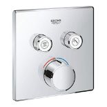 RRP £388.00 GROHE SmartControl - Concealed Mixer for Shower or Bath (2 Valves, Square Shape, Set f