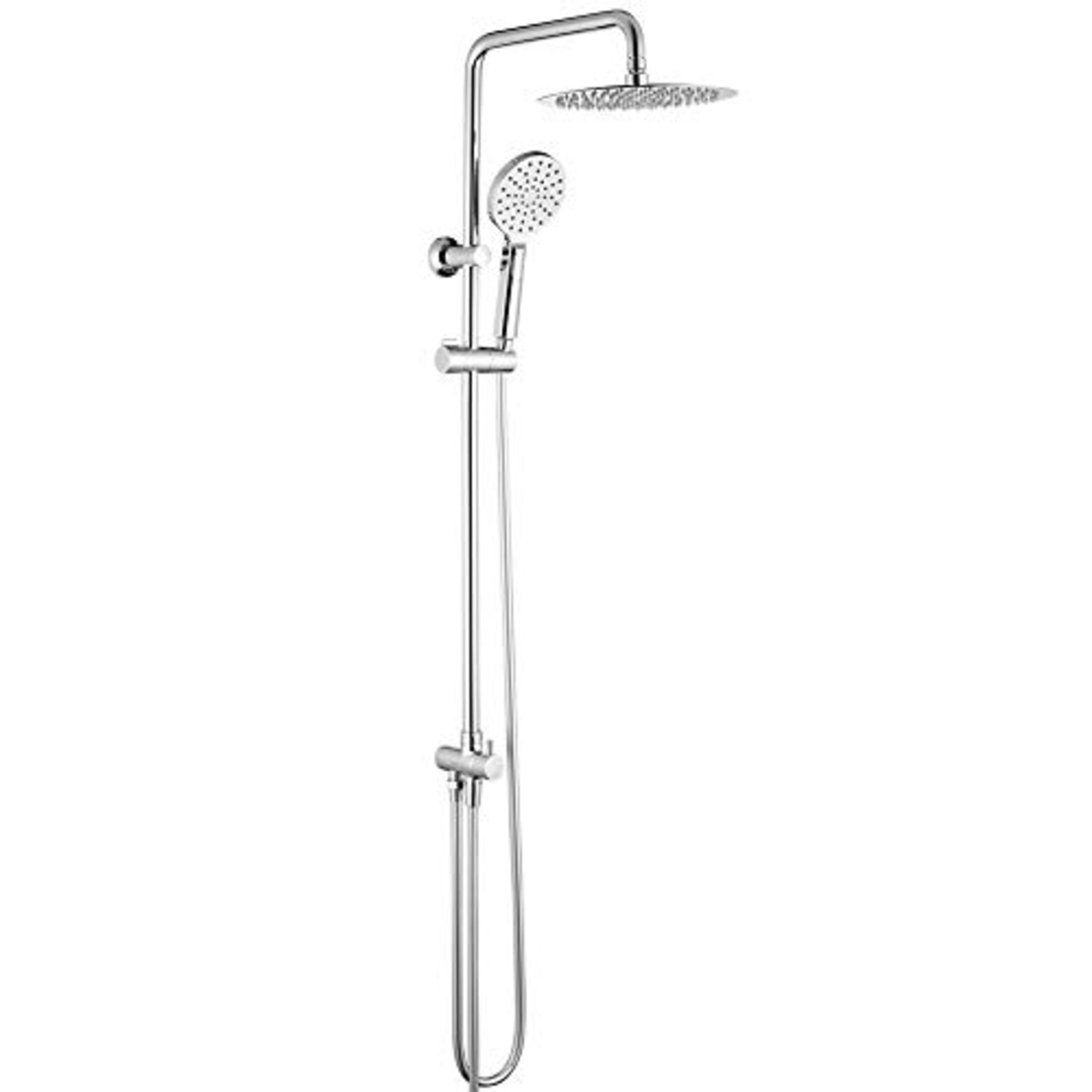 RRP £51.00 GRIFEMA COLUMNAS-G7005 Modern Chrome Shower Riser Rail Mixer, Round Bathroom Shower Ta