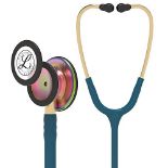 RRP £101.00 3M Littmann Classic III Monitoring Stethoscope, Rainbow-Finish, Caribbean Blue Tube, 6