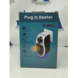 Plug in Heater 500W (White), 15p per Hour Running Cost, Ceramic Mini Portable Electric