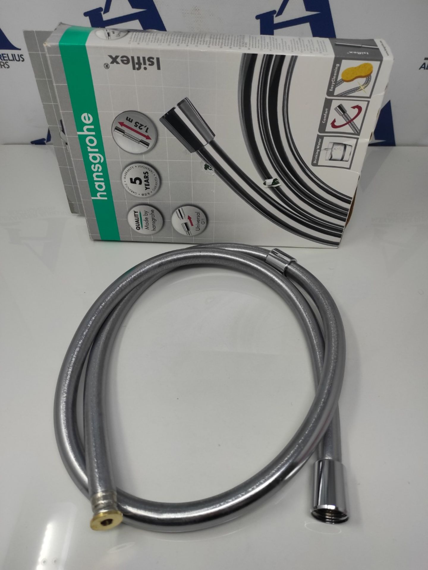 hansgrohe Isiflex Shower Hose 1,25 m, Anti-kink and Tangle free, Chrome, 28272000 - Image 2 of 2
