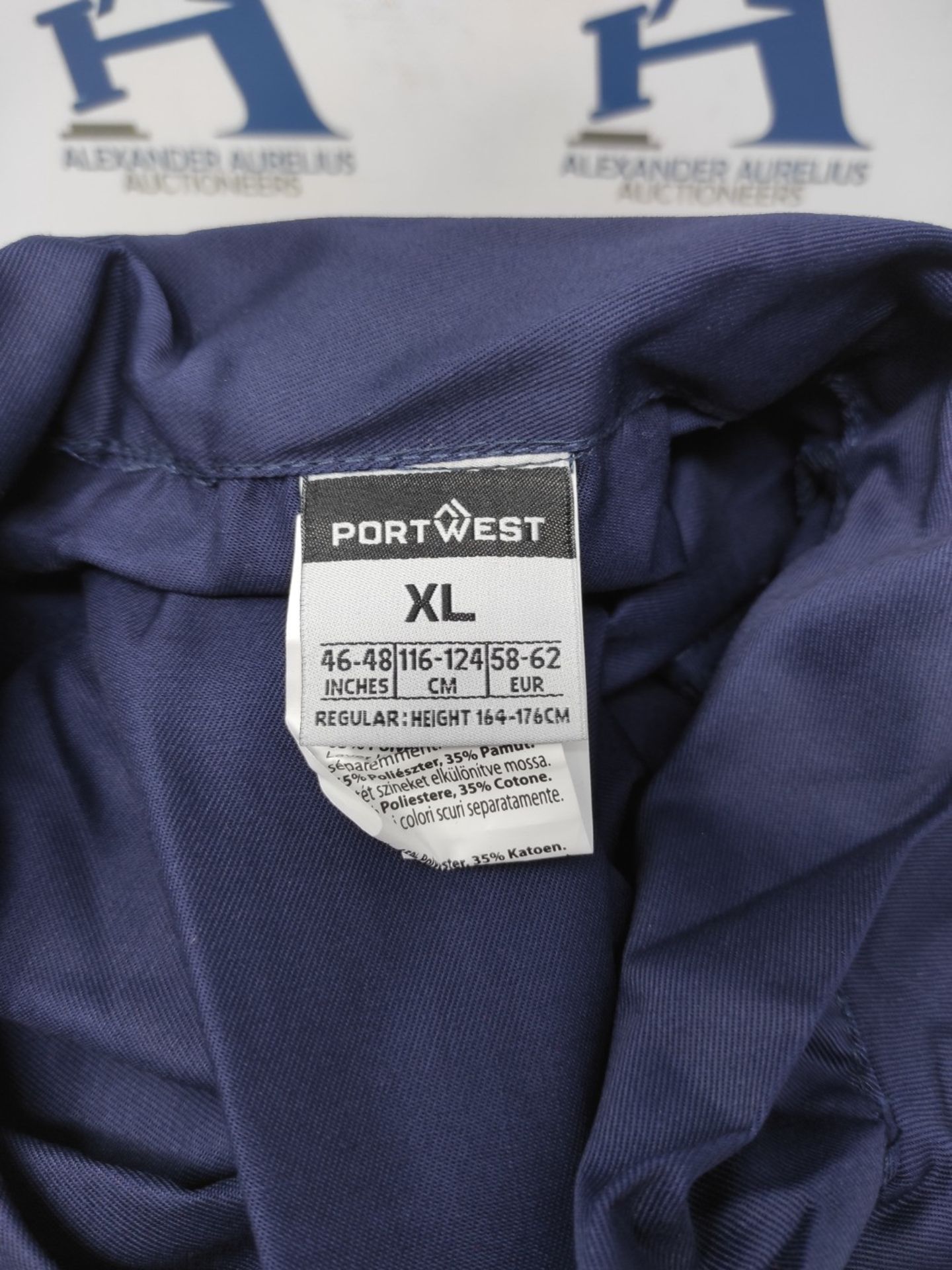 Portwest S999 Men's Euro Workwear Polycotton Coverall Boiler Suit Overalls Navy, XL - Image 3 of 3