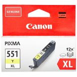 Canon Cli-551xl High Capacity Ink Cartridge, Yellow - CLI551Y XL