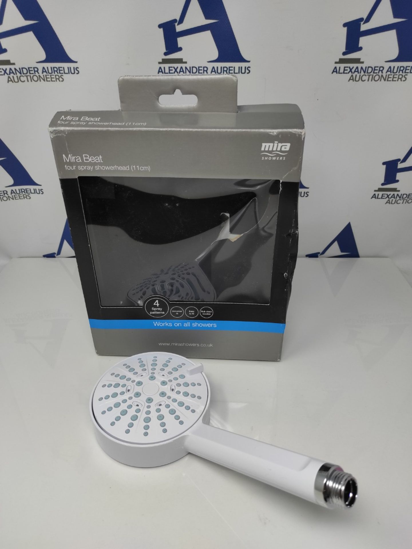 Mira Showers Beat Shower Head Handheld Shower Head 4 Spray Shower Head 110 mm White 1. - Image 2 of 3