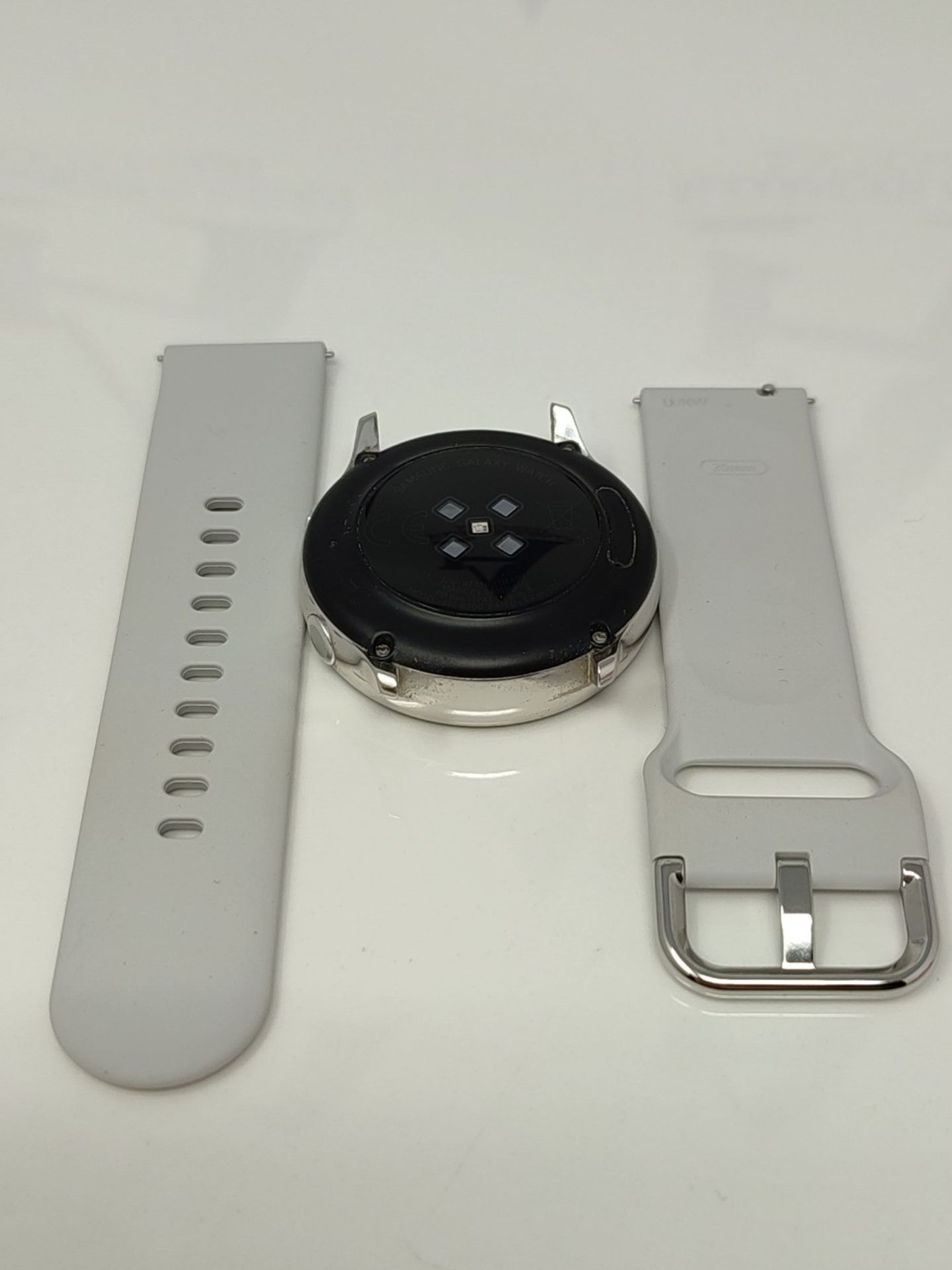 RRP £150.00 Samsung Galaxy Watch Active SM-R500 Smartwatch 40mm Aluminum - Silver, for Android & i - Image 2 of 2